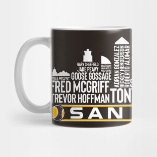 San Diego Baseball Team All Time Legends, San Diego City Skyline Mug